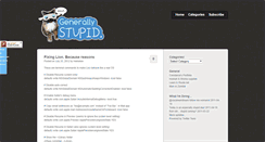 Desktop Screenshot of generallystupid.com